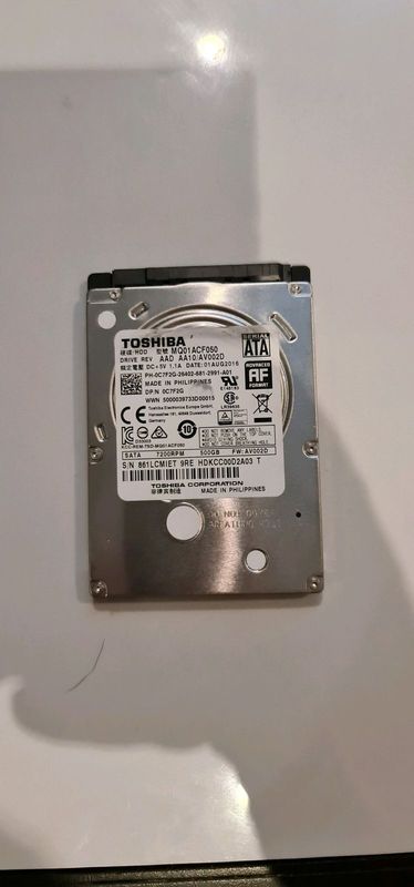 Toshiba MQ01ACF050 500GB Drive 7200 RPM