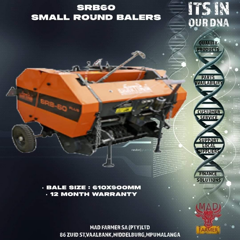 New Shaktiman SRB60 plus round balers available for sale at Mad Farmer SA
