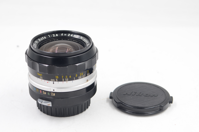 Nikkor 24mm F2.8 manual focus lens in Nikon F (Pre-Ai) mount