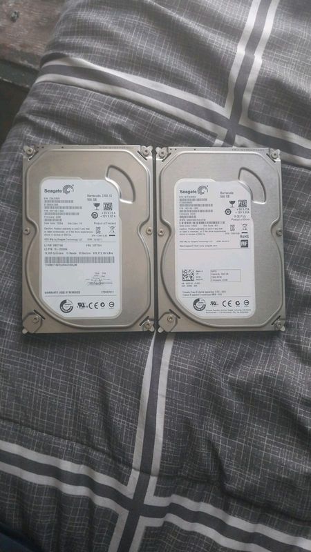 Hard drives x2 500gb Sata