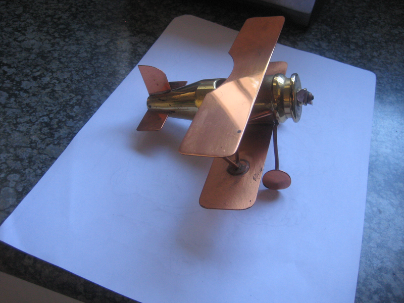 Miniature Copper/Brass Bi-Plane