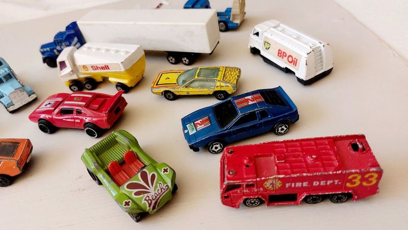 1980s 13 pieces toy cars trucks beach buggy model lot