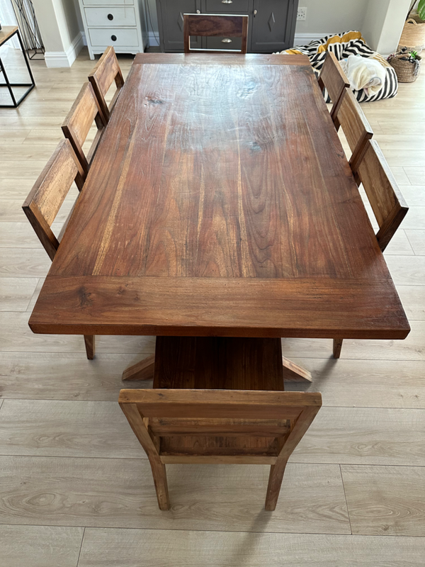 Lombok Teak : Dining Table and 8 chairs