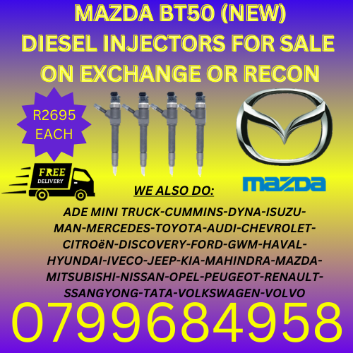 MAZDA BT50 (NEW) DIESEL INJECTORS/ WE RECON AND SELL ON EXCHANGE