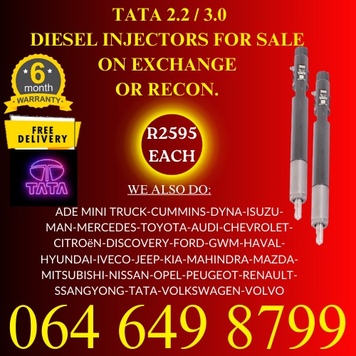 Tata 2.2/3.0 diesel injectors for sale on exchange or to recon