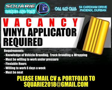 Vinyl applicator / installer required