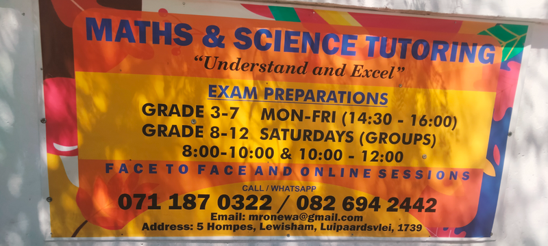 Maths and science tutors