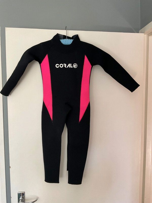 Coral wet suit for kids size XXXS
