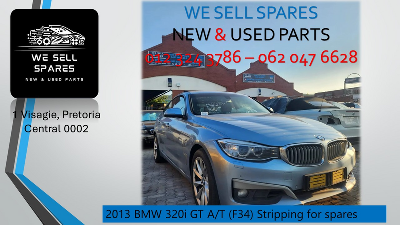 2013 BMW 320i GT A/T (F34) Stripping for spares