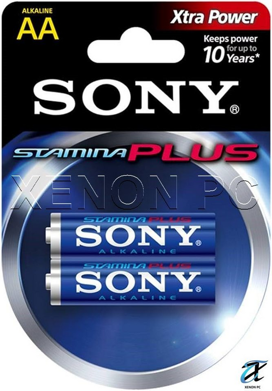 SONY Stamina Plus Alkaline Batteries(AA, 2 Pack) xtra Power . Keeps Power unto 10 years(3Available)