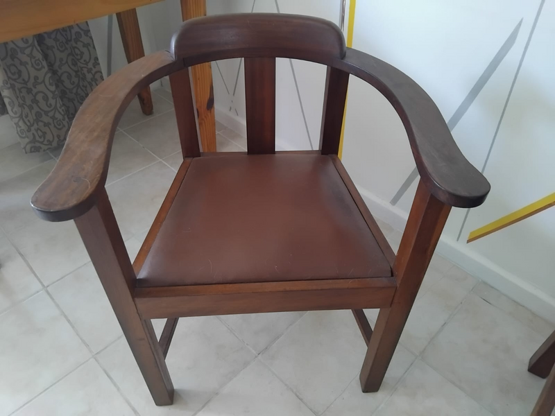 Antique leather Captains Chair