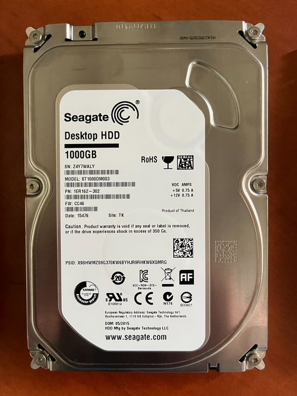 SEAGATE 1TB 3.5 inch HARD DRIVE