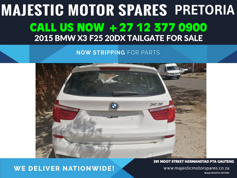 Bmw X3 F25 20dx tailgate for sale used