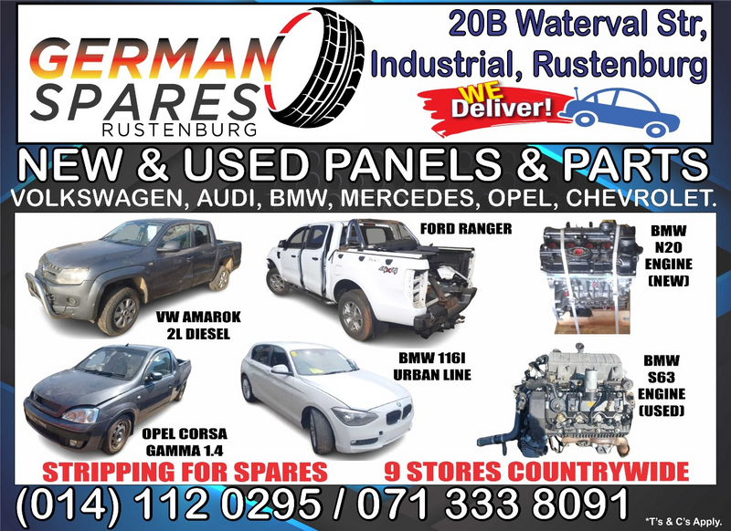 Cars for Stripping at German Spares Rustenburg