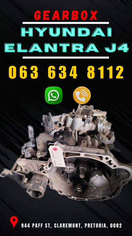 Hyundai Elantra J4 gearbox R4500 Call me 061 535 0116