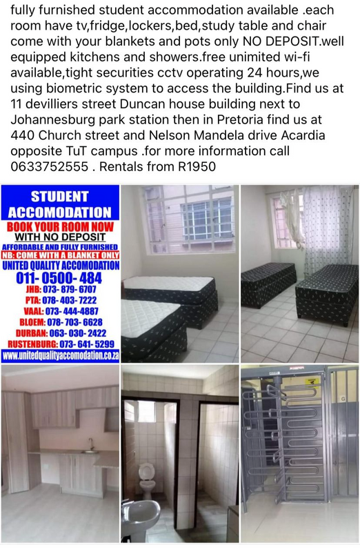 Students accommodation in johanesburg