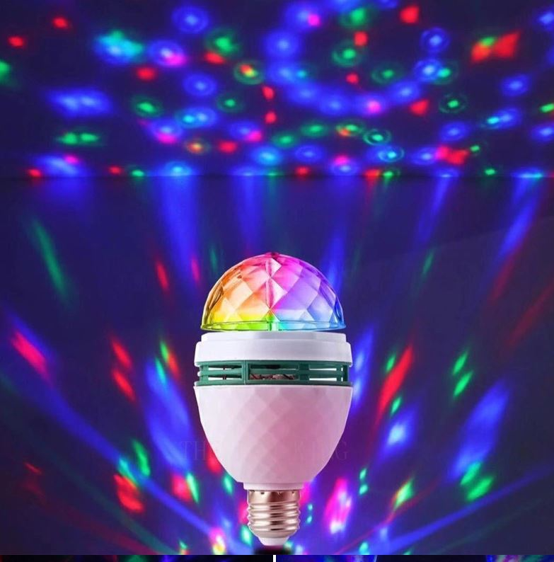 E27 Stage Lamp RGB LED Bulb Magic Ball Rotating Bulb Small Magic Sound Control Light KTV Flash Bulb