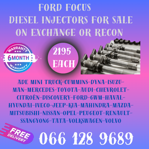 FORD FOCUS DIESEL INJECTORS FOR SALE ON EXCHANGE WITH FREE COPPER WASHERS AND 6 MONTHS WARRANTY