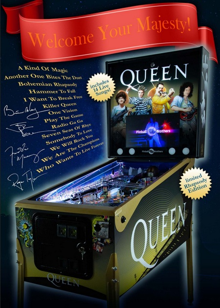 Queen Pinball Machine (Available To Order)