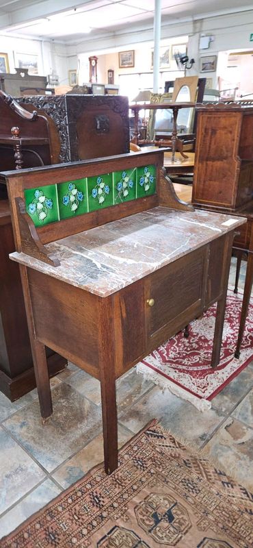Oak Marble-top Wash Stand