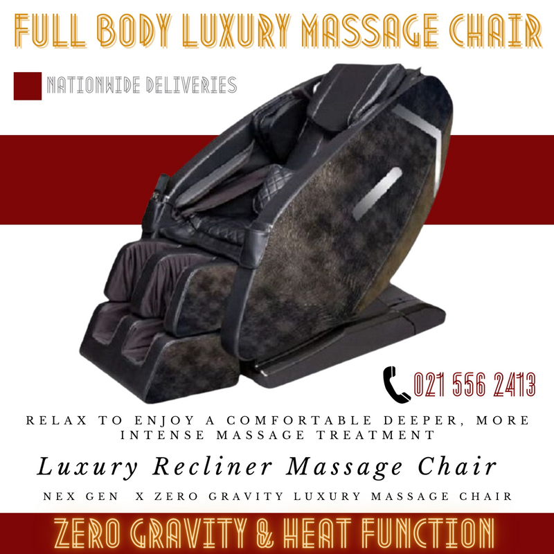 Nex Gen X Luxury recliner massage chair. Zero gravity and heat function.