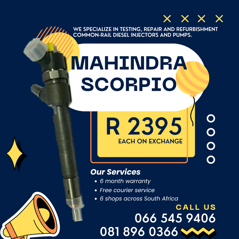 MAHINDRA SCORPIO DIESEL INJECTORS WITH WARRANTY