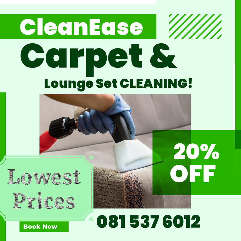 Deep Steam Cleaning for Your Carpets, Car Interiors, Beds, and Lounge Sets!