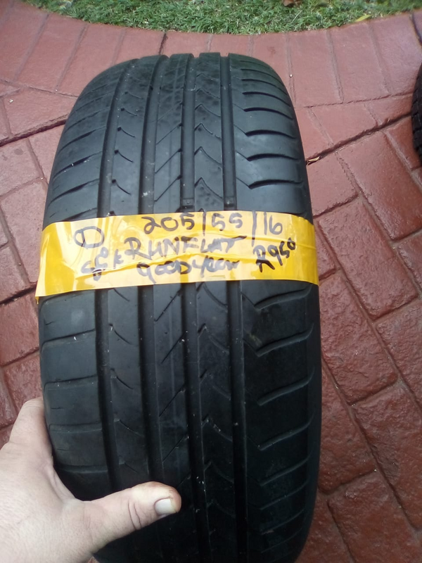 1xGoodyear Runflat tyre 205/55/16 85%