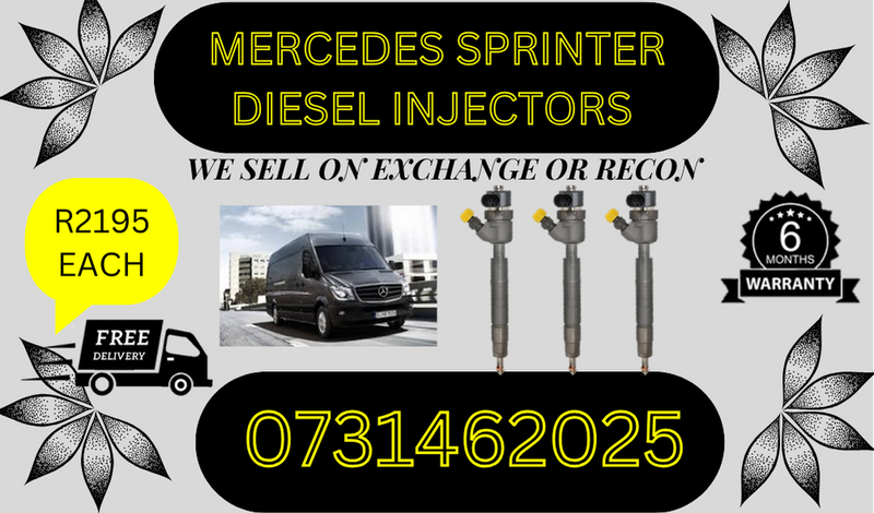 Mercedes Sprinter diesel injectors for sale.