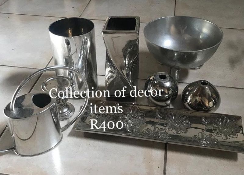 Collection of decor items