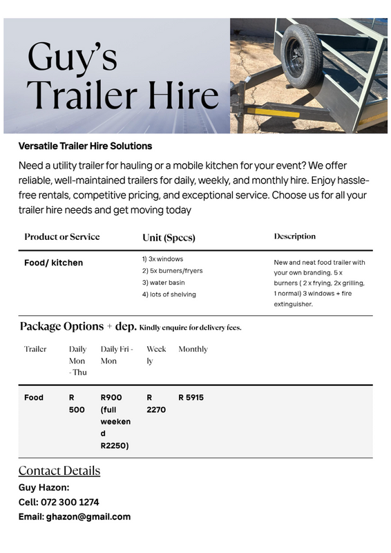 Trailer hire