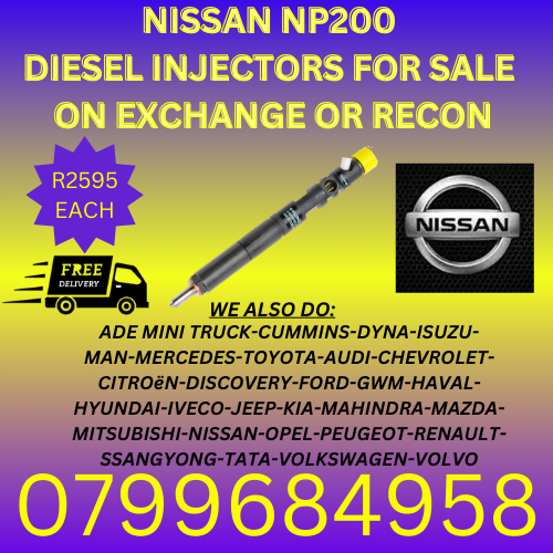 NISSAN NP200 DIESEL INJECTORS/ FREE COPPER WASHERS