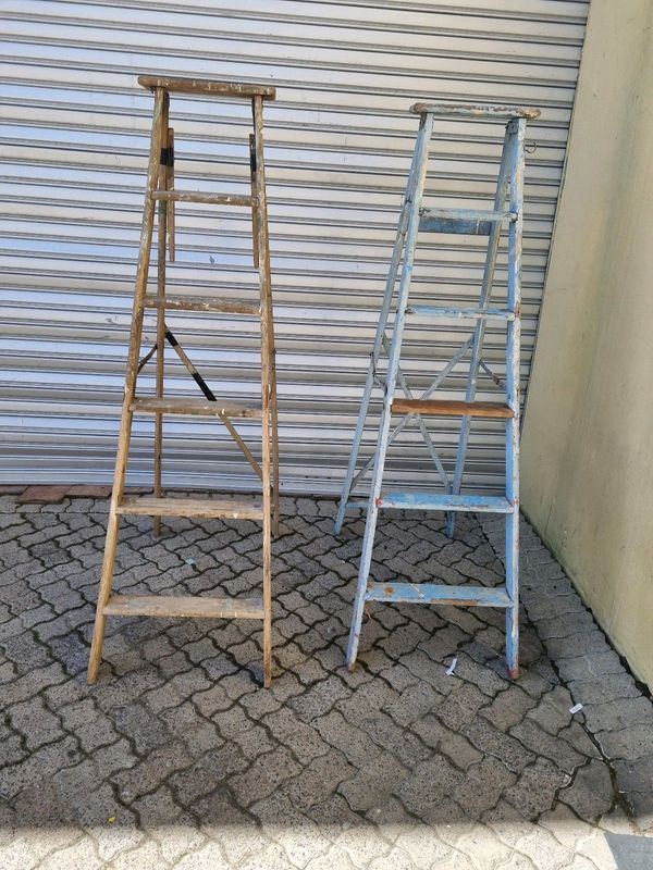 Wooden 2 old ladders each R250