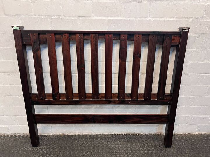 Dark Brown Pine Double Headboard- A50519