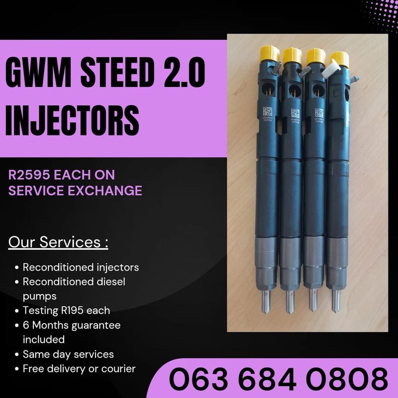 GWM STEED 2.0 DIESEL INJECTORS FOR SALE WITH WARRANTY