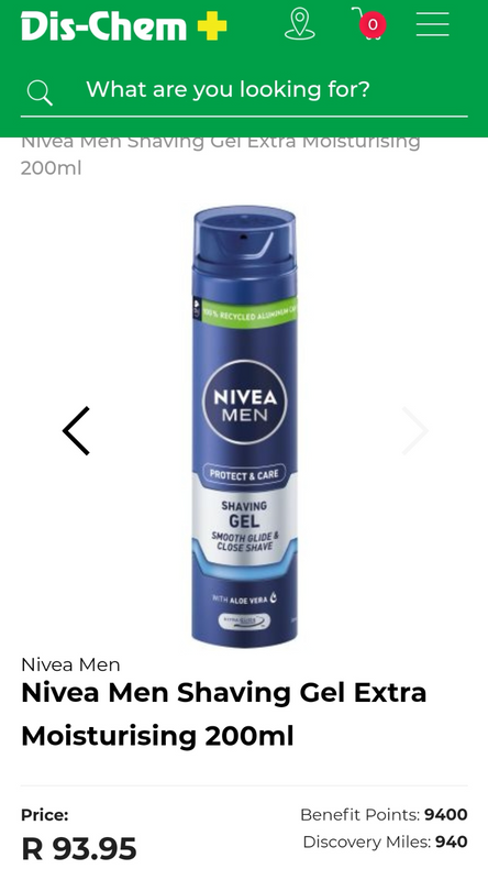 Nivea Shaving Gel 200ml , BARGAIN - R35