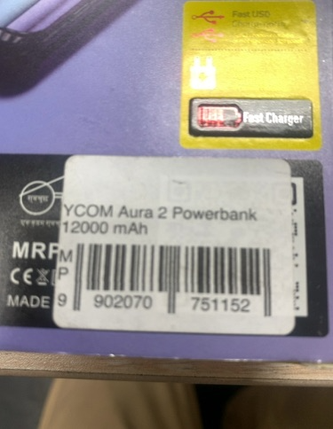 YCOM Aura 2 Powerbank 12000 mAh - YCOM Aura 2 Fast Charging Powerbank with 12000 mAh Battery Capacit