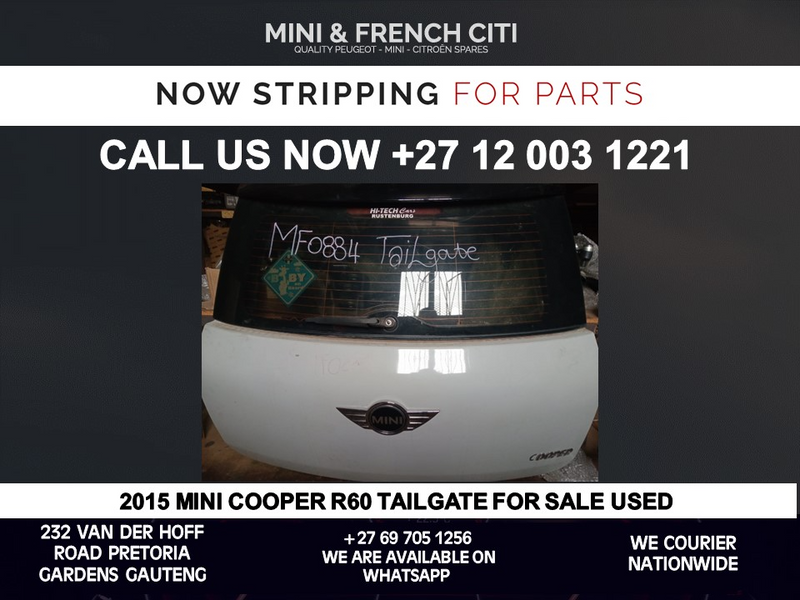 2015 Mini cooper R60 tailgate boot lid for sale used
