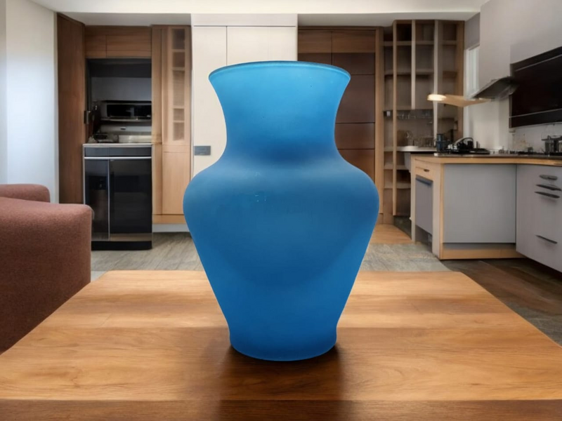 Turkish blue flower vase, measuring 24x16x16cm