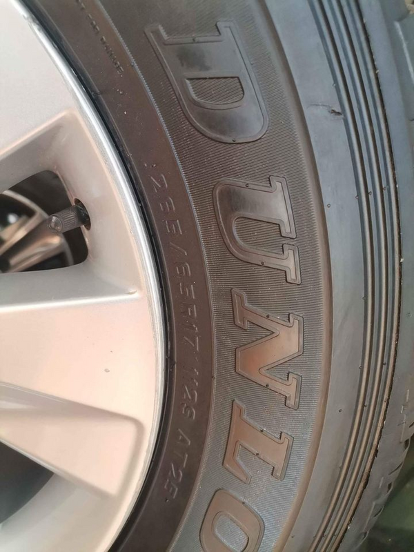 A set of 17inch  hillux Mags and Dunlop tyres