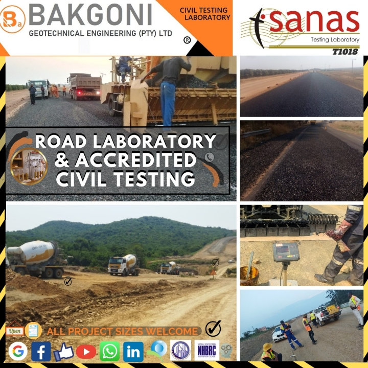 ROAD LABORATORY | CIVIL TESTING  | GEOTECHNICAL REPORT LAB | SANAS ACCREDITED