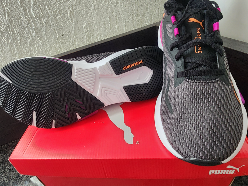 BRAND NEW!! Size 4 Original Puma Womens PwrFrame Black Pink Training Shoe/ Sneaker/ Tekkie