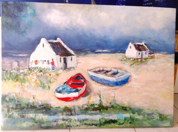 Fisherman Cottages by Inge! Beautiful original painting.