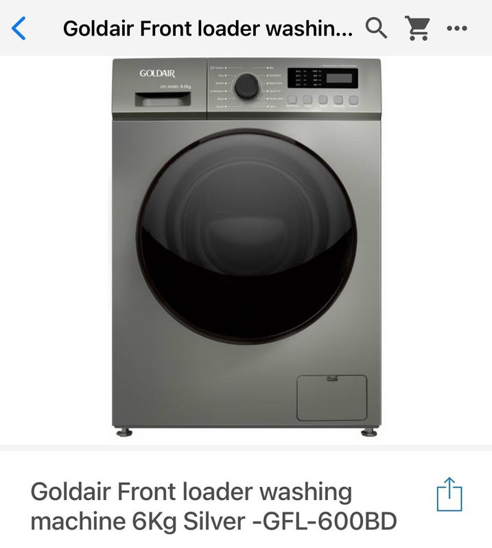 Goldair 6kg front loader washing machine