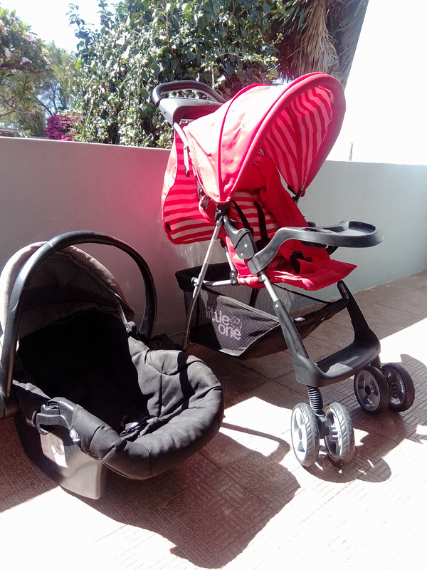 Toddler stroller and infant car seat