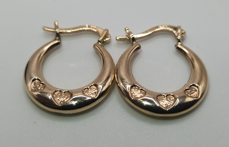 9ct Yellow Gold Hoop 0,6g Ladies Earrings