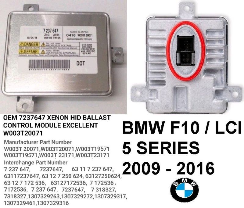 BMW F10 5 Series Xenon headlight ballast module