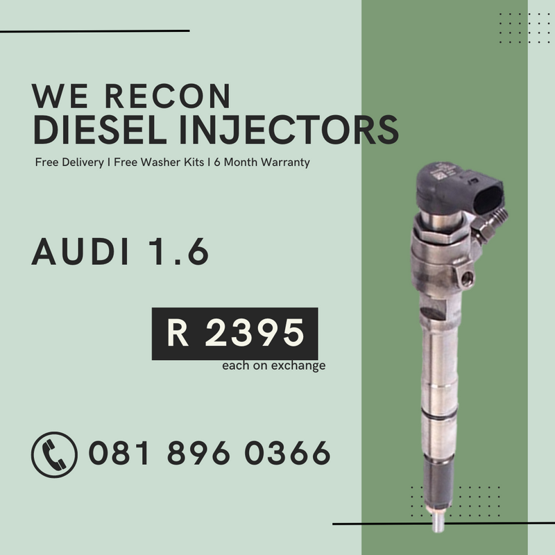 AUDI 1.6 DIESEL INJECTORS FOR SALE WITH 6MONTH WARRANTY