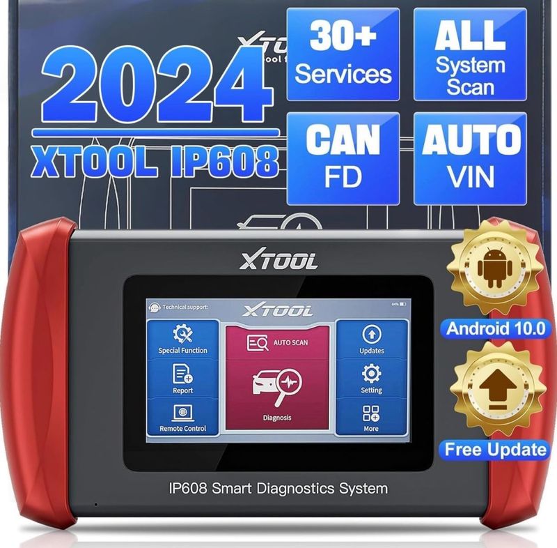 X t o o l i p608 o b d2 scanner diagnostic tool, all system diagnostic, lifetime free update, 30 res