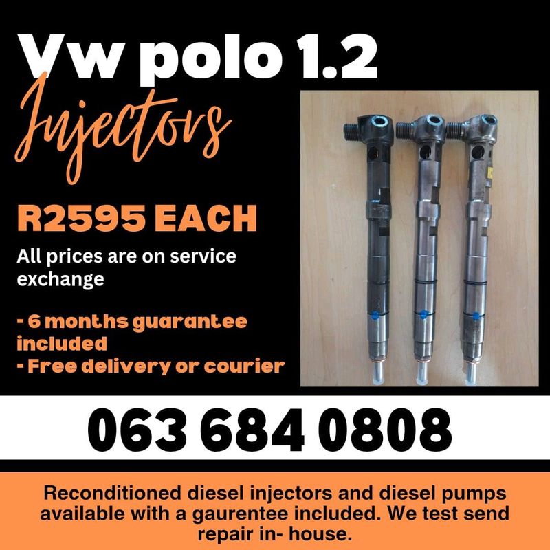 VW POLO 1.2 DIESEL INJECTORS FOR SALE WITH WARRANTY